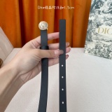 Dior Women's Versatile Elegant Pearl Leather Belt 15MM