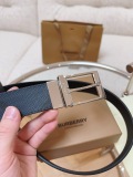 Burberry New Classic Black Leather Belt 35MM