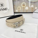 Chanel New Fashion Versatile Double Sided Head Leather Belt 30MM