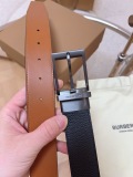 Burberry New Classic Black Leather Belt 35MM
