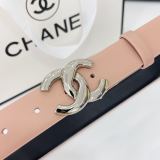 Chanel New Fashion Versatile Double Sided Head Leather Belt 30MM