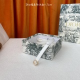 Dior Women's Versatile Elegant Pearl Leather Belt 15MM