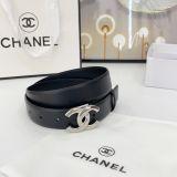 Chanel New Fashion Versatile Double Sided Head Leather Belt 30MM