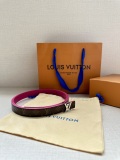 Louis Vuitton Fashion Versatile Logo Letter Double Sided Belt 20MM