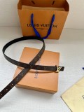Louis Vuitton Fashion Versatile Logo Letter Double Sided Belt 20MM