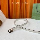 Gucci New Fashion Versatile Double G Copper Buckle Leather Belt 20MM