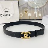 Chanel New Fashion Versatile Double Sided Head Leather Belt 30MM