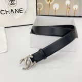 Chanel New Fashion Versatile Double Sided Head Leather Belt 30MM