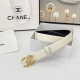 Chanel New Fashion Versatile Double Sided Head Leather Belt 30MM