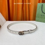 Gucci New Fashion Versatile Double G Copper Buckle Leather Belt 20MM