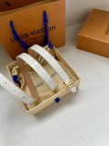 Louis Vuitton Fashion Versatile Logo Letter Double Sided Belt 20MM