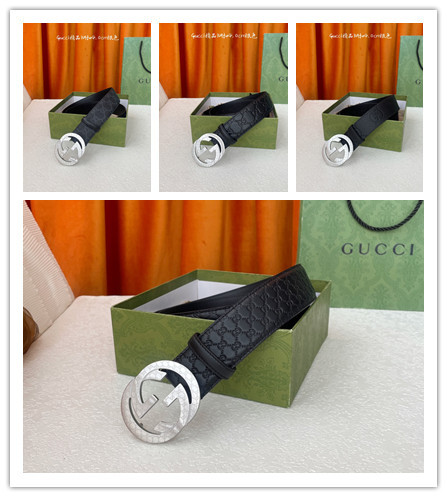 Gucci Classic Versatile Embossed Double G Belt 40MM