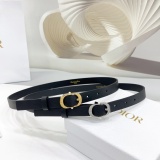 Dior Fashion Versatile Double Sided Head Leather Belt 20MM