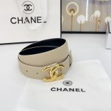 Chanel New Fashion Versatile Double Sided Head Leather Belt 30MM
