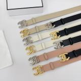 Chanel New Fashion Versatile Double Sided Head Leather Belt 30MM