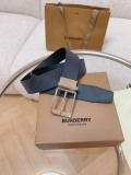 Burberry New Classic Black Leather Belt 35MM