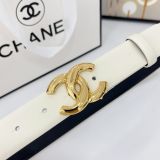 Chanel New Fashion Versatile Double Sided Head Leather Belt 30MM