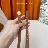 Dior Women's Versatile Elegant Pearl Leather Belt 15MM