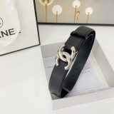 Chanel New Fashion Versatile Double Sided Head Leather Belt 30MM
