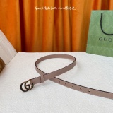 Gucci New Fashion Versatile Double G Copper Buckle Leather Belt 20MM