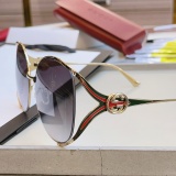 Gucci New Couple Fashion Versatile Double Beam Sunglasses Size: 63-17-130