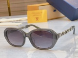 Louis Vuitton New Couple Fashion Versatile Square Round Sunglasses Size: 53-120-145