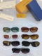 Louis Vuitton New Couple Fashion Versatile Square Round Sunglasses Size: 53-120-145