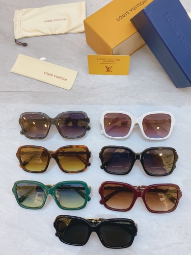 Louis Vuitton New Couple Fashion Versatile Square Sunglasses Size: 55-19-145