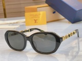 Louis Vuitton New Couple Fashion Versatile Square Round Sunglasses Size: 53-120-145
