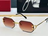 Cartier New Classic Fashion Versatile Frameless Sunglasses Size: 57-18-142