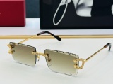 Cartier New Classic Fashion Versatile Frameless Sunglasses Size: 57-18-140