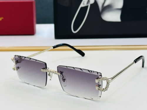 Cartier New Classic Fashion Versatile Frameless Sunglasses Size: 57-18-140