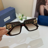 Gucci New Couple Retro Fashion Large Frame Sunglasses