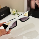 Prada New Couple Classic Triangle Logo Sunglasses Fashion Sunshade Mirror