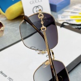 Gucci New Fashion Versatile Square Frame Buckle Sunglasses Size: 60-16-145