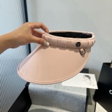 Prada New Fashion Sunshade Hat Versatile Empty Top Hat