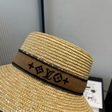 Louis Vuitton New Embroidered Logo Straw Hat 57CM