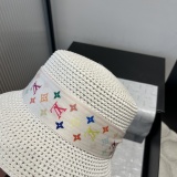 Louis Vuitton New Fashion Ribbon Fisherman's Hat Sunshade Straw Hat