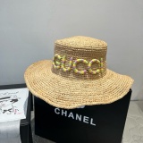 Gucci New Fashion Logo Straw Hat 57CM