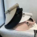 Prada New Fashion Sunshade Hat Versatile Empty Top Hat