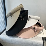 Prada New Fashion Sunshade Hat Versatile Empty Top Hat