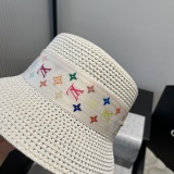 Louis Vuitton New Fashion Ribbon Fisherman's Hat Sunshade Straw Hat