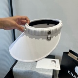 Prada New Fashion Sunshade Hat Versatile Empty Top Hat