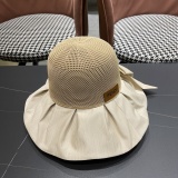 Fendi Women's Summer Sunscreen Fisherman's Hat Bow Hollow Basin Hat