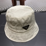 Prada New Fashion National Style Pearl Edge Fisherman's Hat Unisex Sunshade Cap