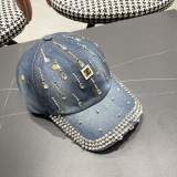 Chanel New Retro Diamond Cowboy Baseball Hat Couple Versatile Sunshade Hat