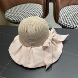 Fendi Women's Summer Sunscreen Fisherman's Hat Bow Hollow Basin Hat