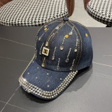 Chanel New Retro Diamond Cowboy Baseball Hat Couple Versatile Sunshade Hat