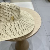 Louis Vuitton New Large Bbrimmed Hollow Grass Hat Sunscreen Beach Sunscreen Top Hat
