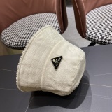 Prada New Fashion National Style Pearl Edge Fisherman's Hat Unisex Sunshade Cap